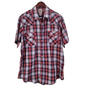 NWOT Ely Cattleman Western Plaid Pearl Snap Shirt Men's XL